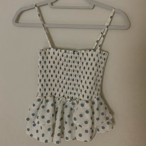 zara polka dot cami tank